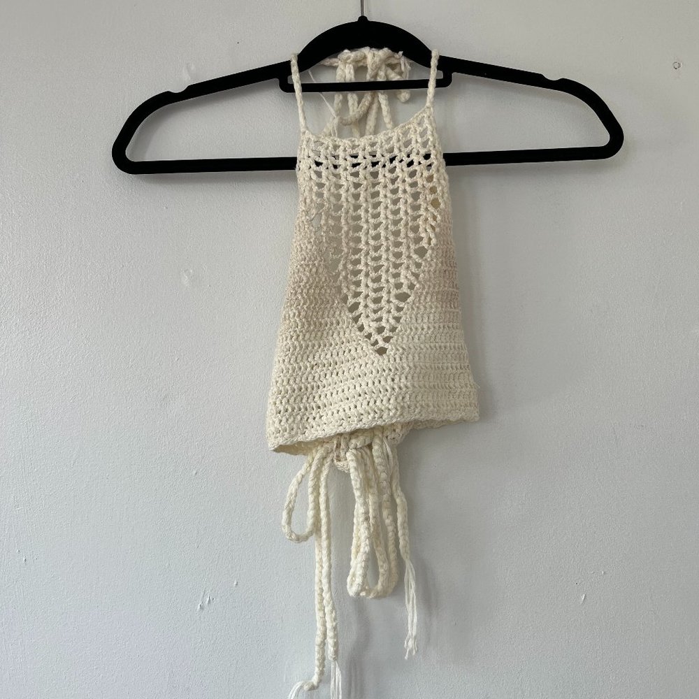 Crochet White Bralette